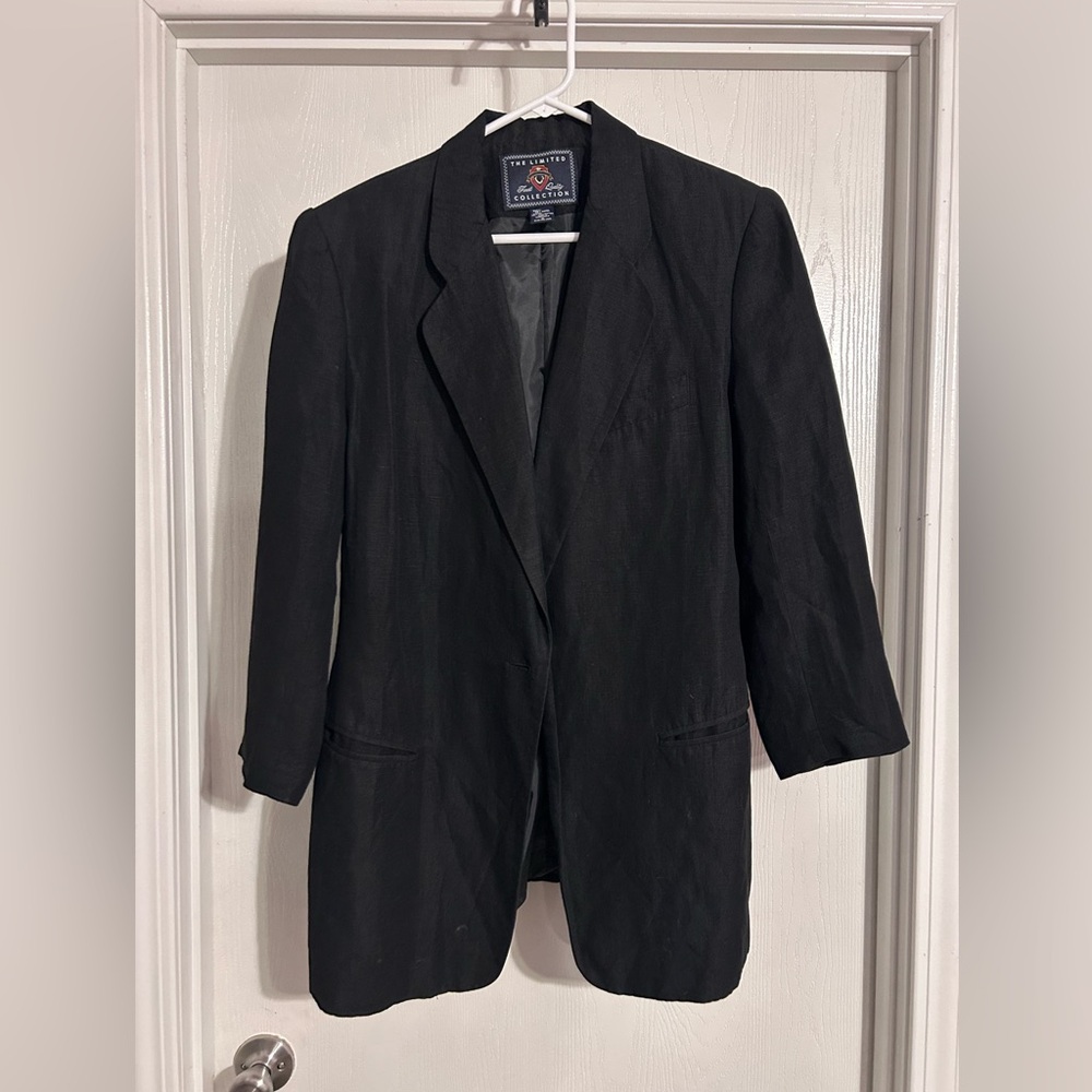 The Limited | Black Linen Blazer | Size Medium
